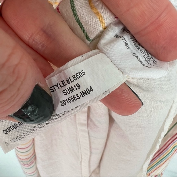 Madewell Tiered Tank Midi Dress Colorful Rainbow Stripe Sundress - Picture 12 of 14